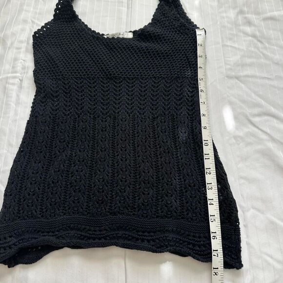 Old Navy Vintage Black Crochet Tank Top Women’s Boho Knit - Picture 5 of 5